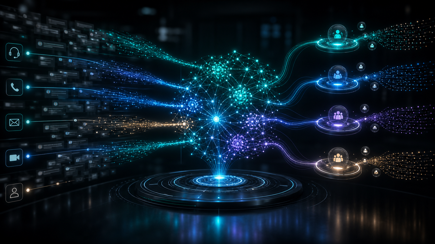 Abstract customer needs detection interface without text