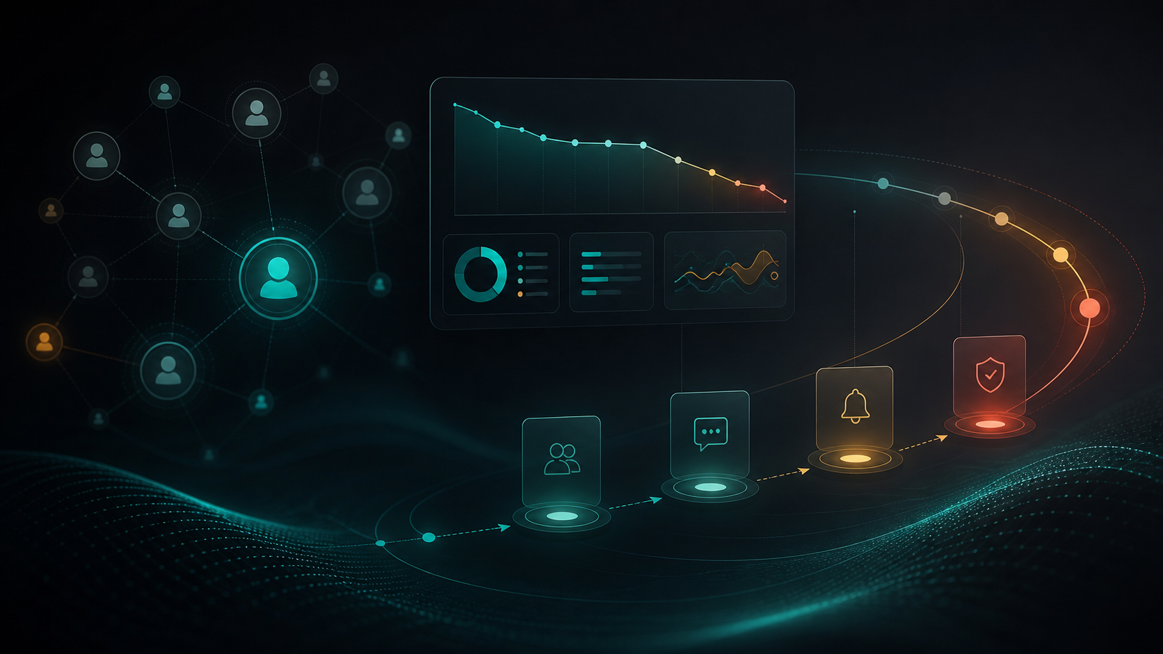 Abstract churn risk detection and intervention flow without text