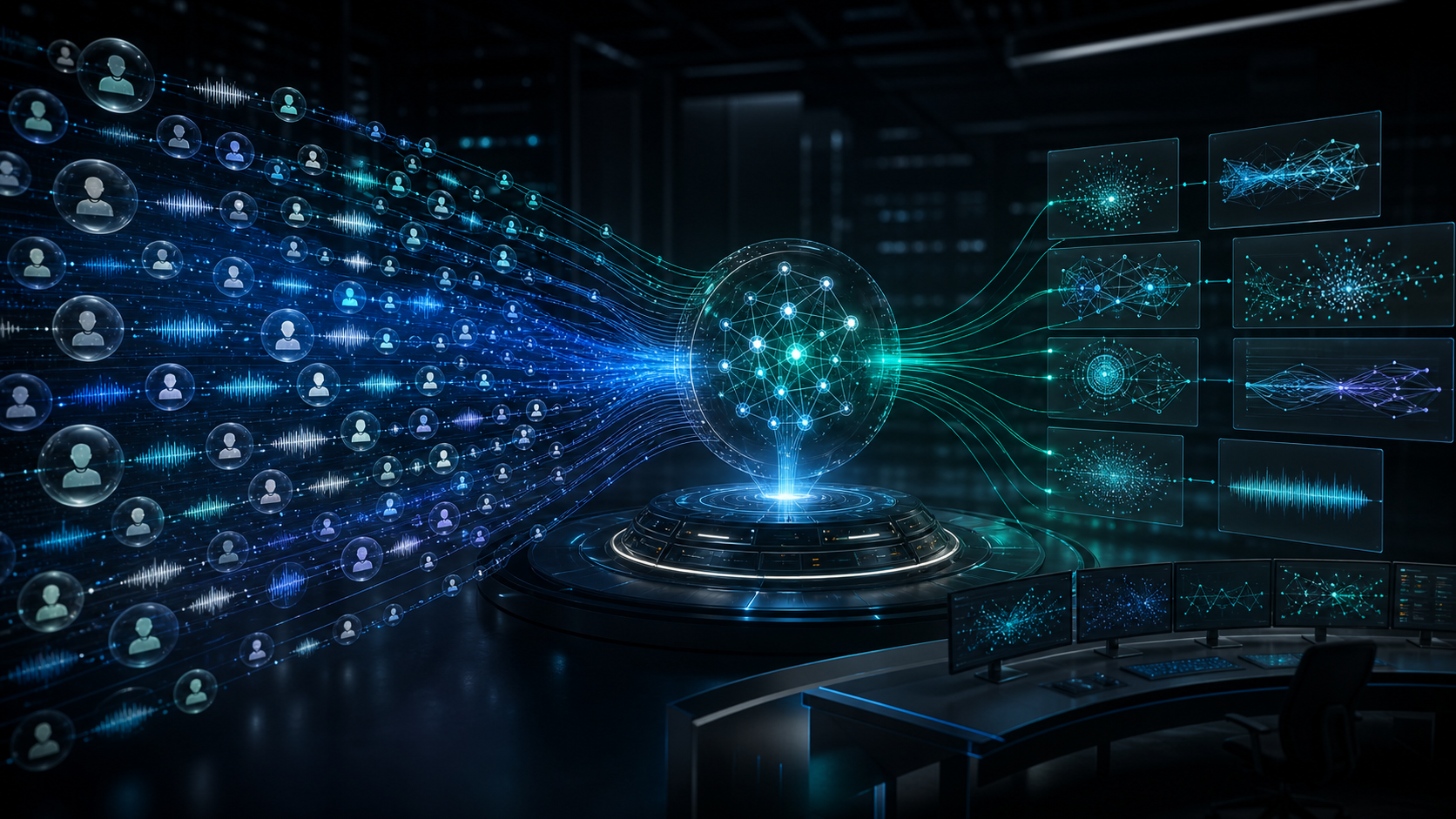 Abstract AI customer interview system without text